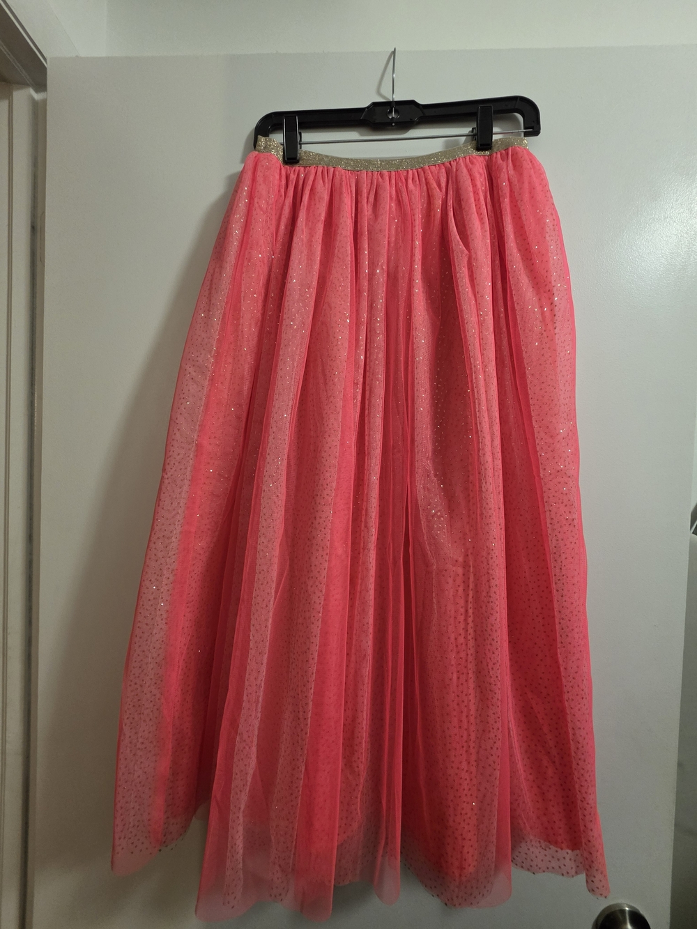 Cat & Jack Bright Pink Glitter Tulle Skirt